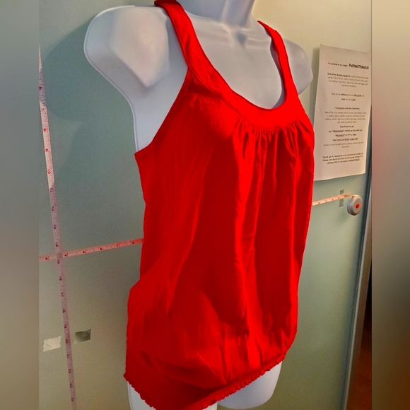Small Red Tank Top, Thick Sexy Back Strap w/ Knot, Stretchy, Lightly Used, Comfy - Picture 1 of 11